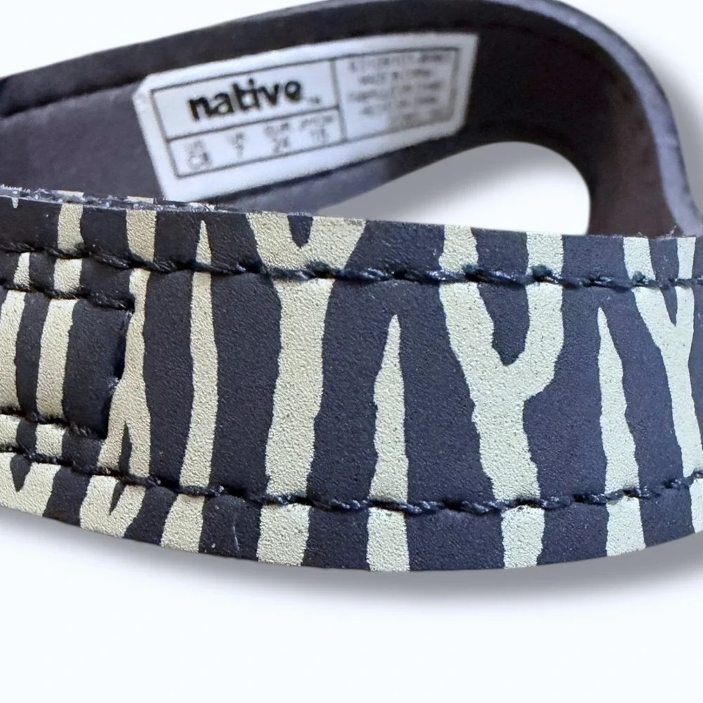 NIB Native Kids Shoes Charley Child Zebra Print Hook Loop Sandals Size C8